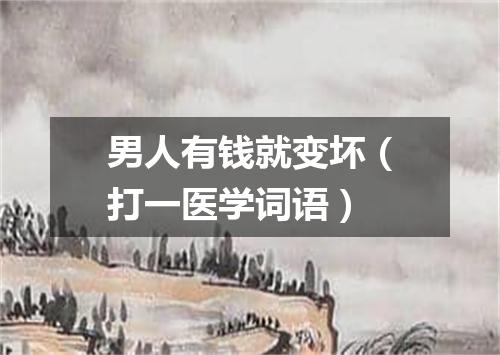 男人有钱就变坏（打一医学词语）