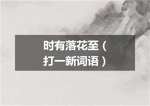 时有落花至（打一新词语）