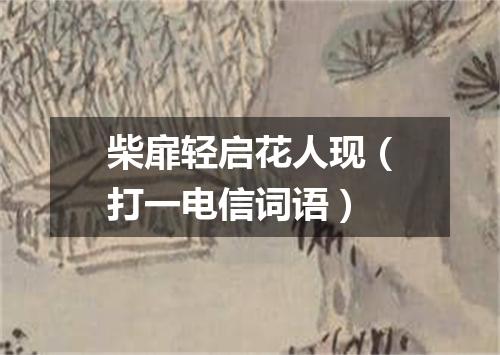 柴扉轻启花人现（打一电信词语）