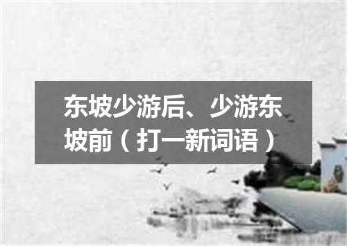 东坡少游后、少游东坡前（打一新词语）