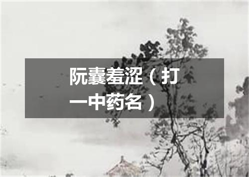 阮囊羞涩（打一中药名）