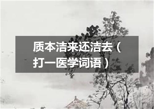 质本洁来还洁去（打一医学词语）
