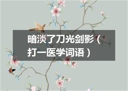暗淡了刀光剑影（打一医学词语）