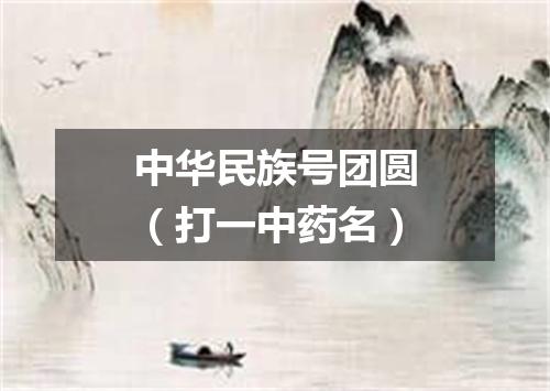中华民族号团圆（打一中药名）