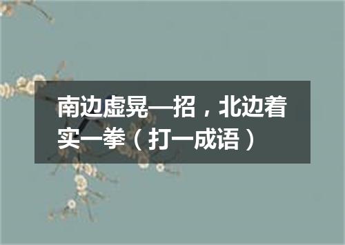 南边虚晃—招，北边着实一拳（打一成语）