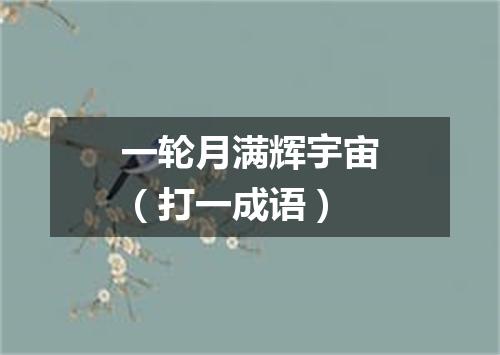 一轮月满辉宇宙（打一成语）