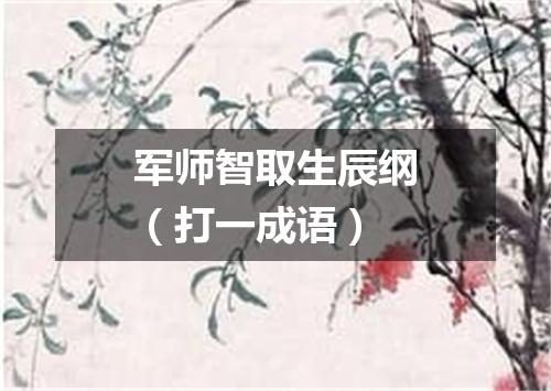 军师智取生辰纲（打一成语）