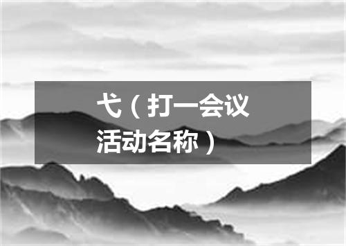 弋（打一会议活动名称）