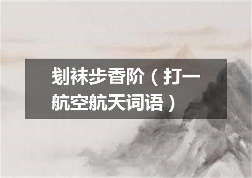 刬袜步香阶（打一航空航天词语）