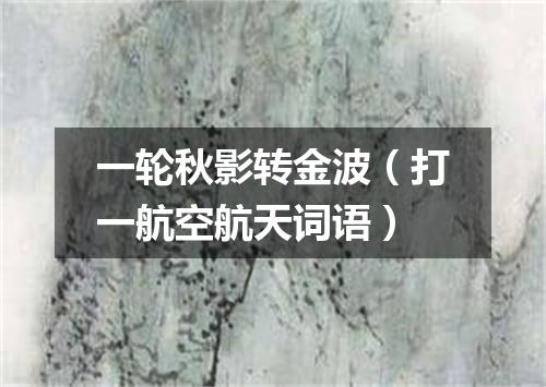 一轮秋影转金波（打一航空航天词语）