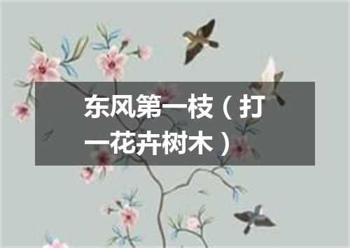 东风第一枝（打一花卉树木）