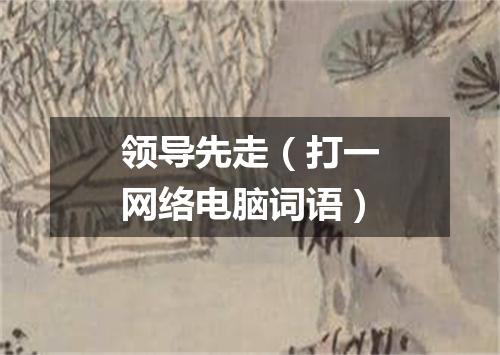 领导先走（打一网络电脑词语）