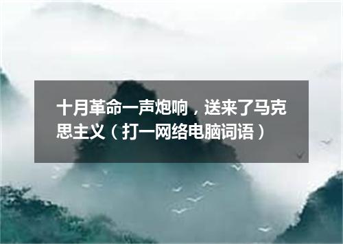 十月革命一声炮响，送来了马克思主义（打一网络电脑词语）