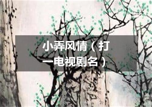 小弄风情（打一电视剧名）