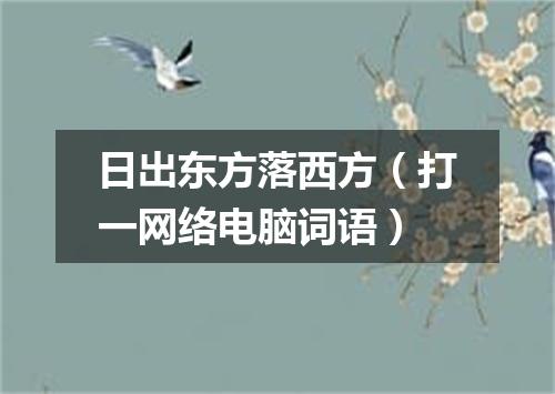 日出东方落西方（打一网络电脑词语）