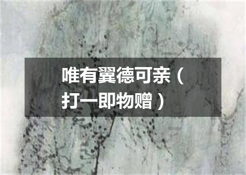 唯有翼德可亲（打一即物赠）