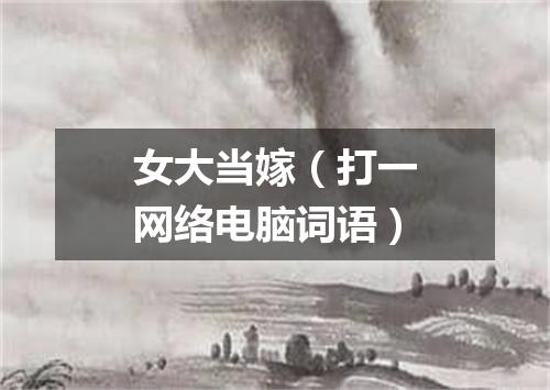 女大当嫁（打一网络电脑词语）