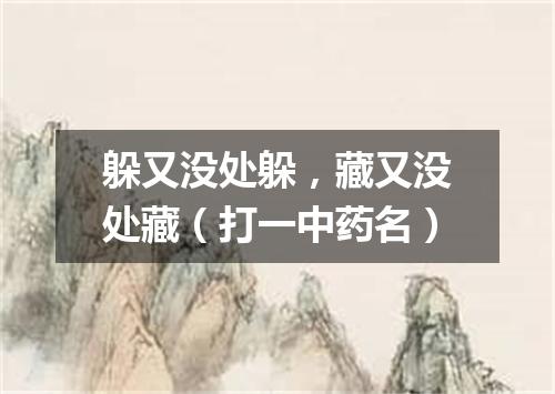 躲又没处躲，藏又没处藏（打一中药名）