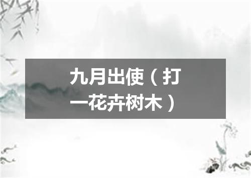 九月出使（打一花卉树木）