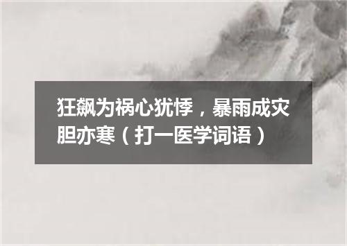 狂飙为祸心犹悸，暴雨成灾胆亦寒（打一医学词语）