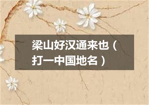 梁山好汉通来也（打一中国地名）