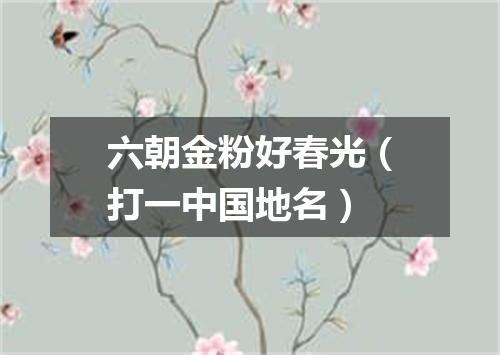 六朝金粉好春光（打一中国地名）