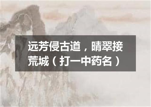 远芳侵古道，晴翠接荒城（打一中药名）