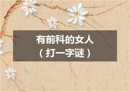 有前科的女人（打一字谜）
