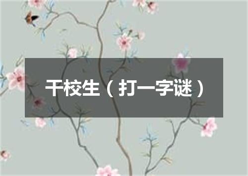 干校生（打一字谜）