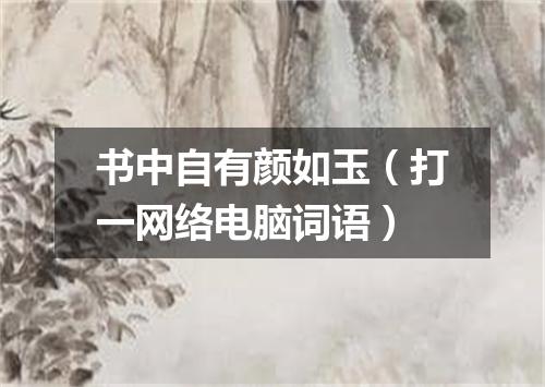 书中自有颜如玉（打一网络电脑词语）