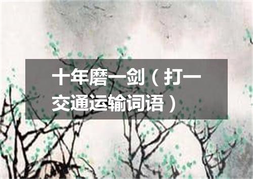 十年磨一剑（打一交通运输词语）