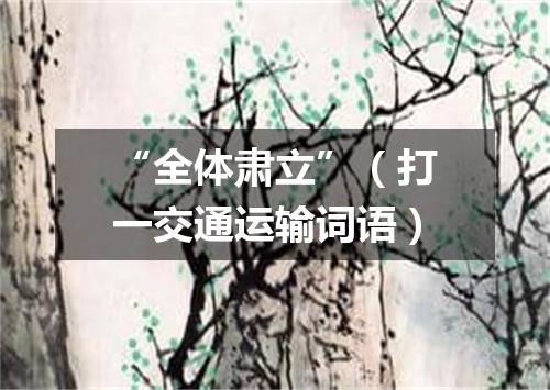 “全体肃立”（打一交通运输词语）