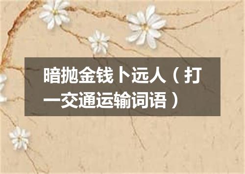 暗抛金钱卜远人（打一交通运输词语）