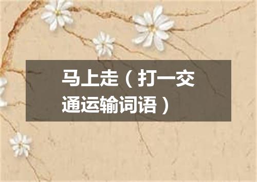 马上走（打一交通运输词语）
