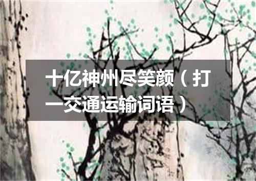 十亿神州尽笑颜（打一交通运输词语）