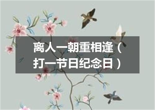 离人一朝重相逢（打一节日纪念日）