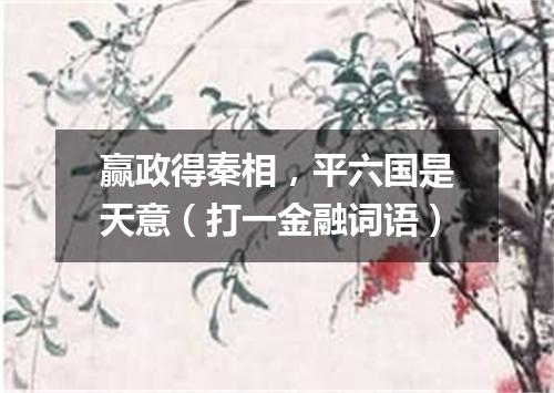 赢政得秦相，平六国是天意（打一金融词语）