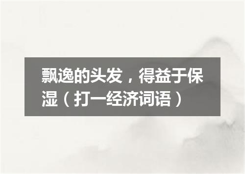 飘逸的头发，得益于保湿（打一经济词语）