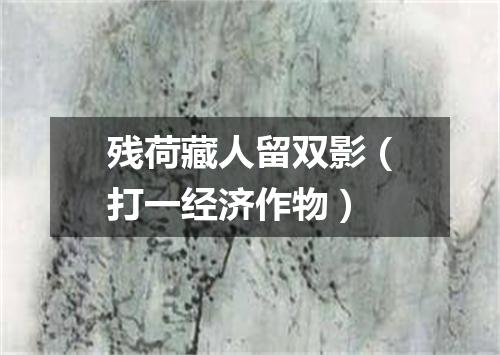 残荷藏人留双影（打一经济作物）