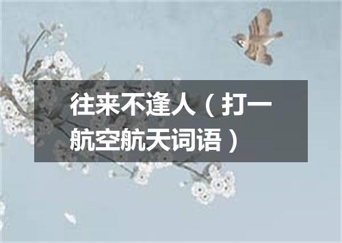 往来不逢人（打一航空航天词语）