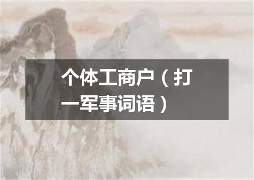 个体工商户（打一军事词语）