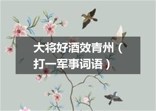 大将好酒效青州（打一军事词语）