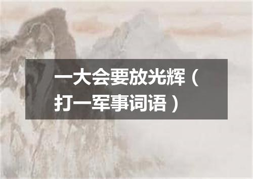 一大会要放光辉（打一军事词语）