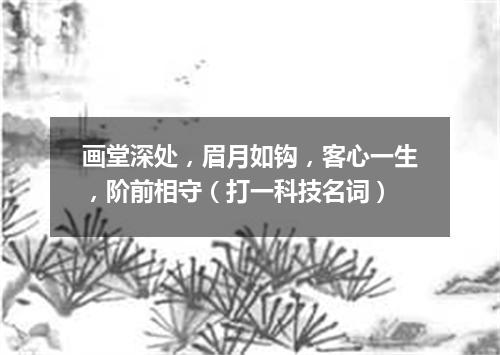 画堂深处，眉月如钩，客心一生，阶前相守（打一科技名词）