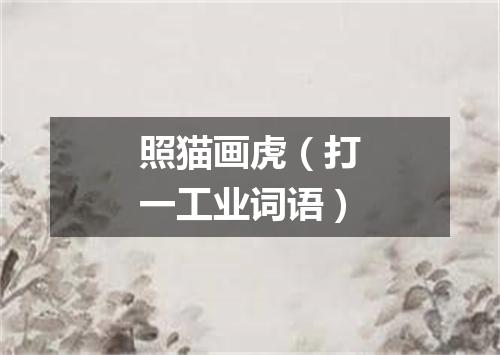 照猫画虎（打一工业词语）