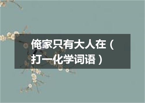 俺家只有大人在（打一化学词语）