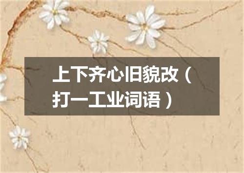 上下齐心旧貌改（打一工业词语）