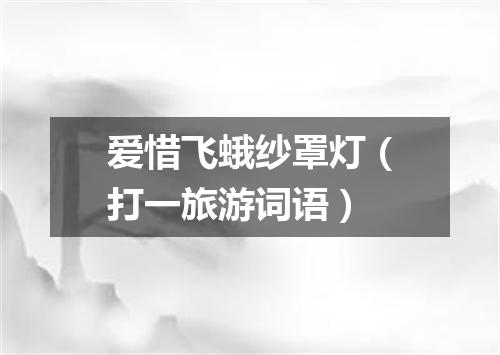 爱惜飞蛾纱罩灯（打一旅游词语）