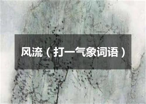 风流（打一气象词语）