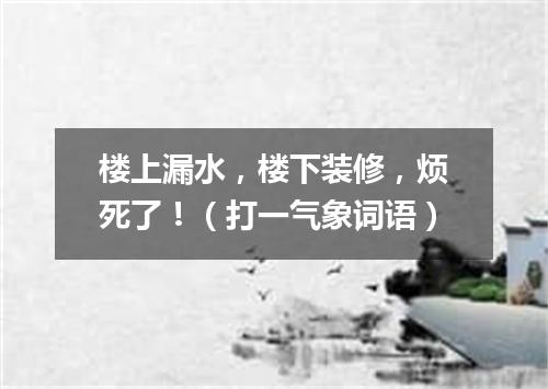 楼上漏水，楼下装修，烦死了！（打一气象词语）